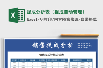 2021年提成分析表（提成自動管理）
