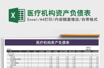 2021年醫(yī)療機構資產(chǎn)負債表