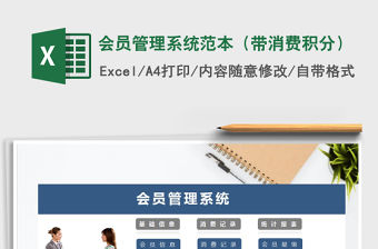 2021年會員管理系統范本（帶消費積分）