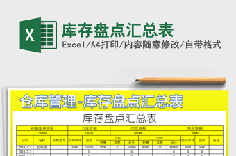 2021年庫存盤點匯總表