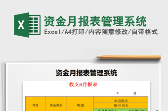 2021年資金月報表管理系統(tǒng)