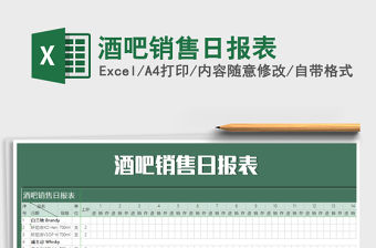 2021年酒吧銷售日?qǐng)?bào)表