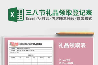 2021年三八節禮品領取登記表