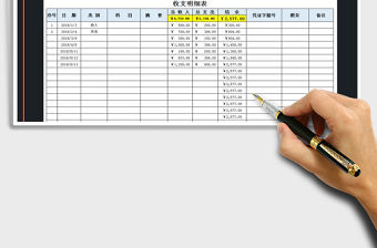 2021年財務管理收支明細表-月統計