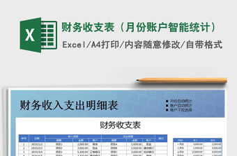 2021年財務收支表（月份賬戶智能統計）免費下載