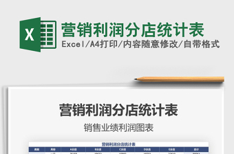 2021年?duì)I銷利潤分店統(tǒng)計(jì)表