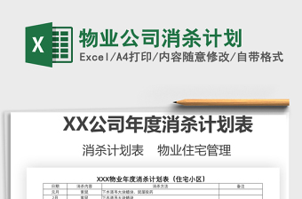2021年物業(yè)公司消殺計劃