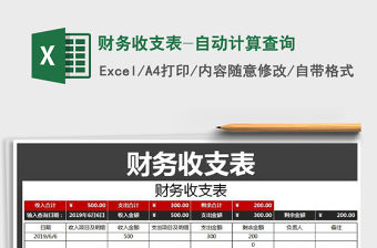 2021年財務收支表-自動計算查詢