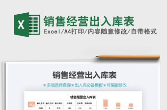 2021年銷售經(jīng)營出入庫表
