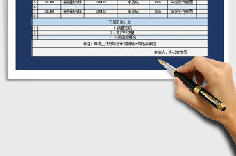 2021年工作總結計劃表