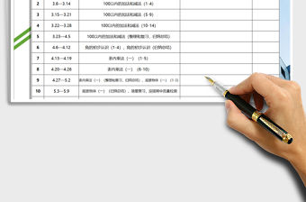 2021年數學教學計劃進度表