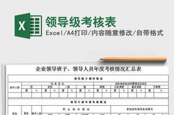 2021年領(lǐng)導(dǎo)級考核表