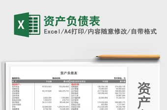 2021年資產(chǎn)負(fù)債表