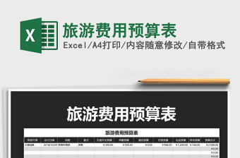 2021年旅游費(fèi)用預(yù)算表