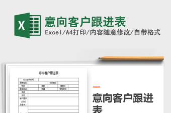 2021年意向客戶跟進表