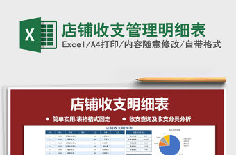 2021年店鋪收支管理明細(xì)表