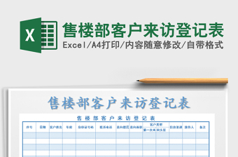 2021年售樓部客戶來(lái)訪登記表