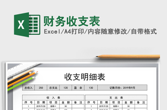 2021年財(cái)務(wù)收支表