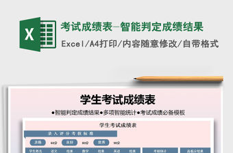 2021年考試成績表-智能判定成績結(jié)果