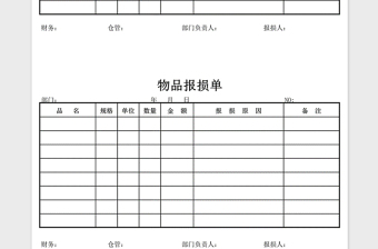 2021年物品報損單