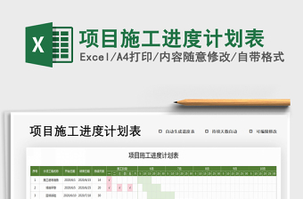 2021年項目施工進度計劃表