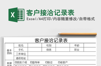 2021年客戶接洽記錄表