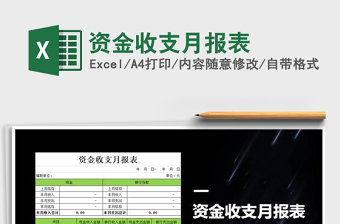2021年資金收支月報表
