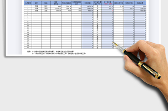2021年新個(gè)稅法并入工資薪金年終獎個(gè)稅計(jì)算表