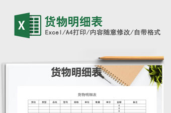 2021年貨物明細表