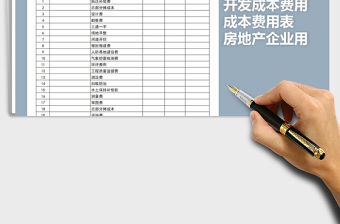 2021年房地產開發成本費用明細表