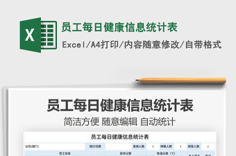 2022年員工每日健康信息統(tǒng)計表
