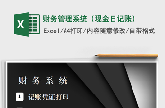 2021年財務(wù)管理系統(tǒng)（現(xiàn)金日記賬）