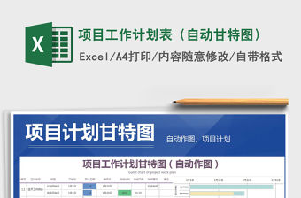 2021年項目工作計劃表（自動甘特圖）