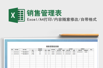 2021年銷售管理表