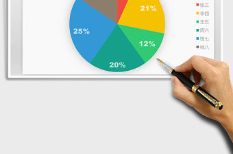 2021年沉著色彩系列圖表之餅圖