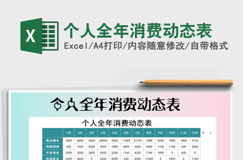 2021年個人全年消費動態表