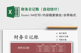 2021年財(cái)務(wù)日記賬（自動(dòng)統(tǒng)計(jì)）