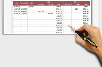 2021年財(cái)務(wù)日記賬（自動(dòng)統(tǒng)計(jì)）