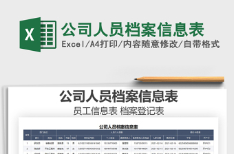 2022年公司人員檔案信息表