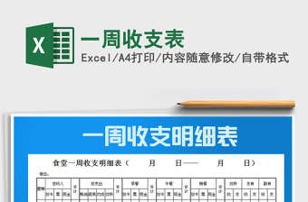 2021年一周收支表