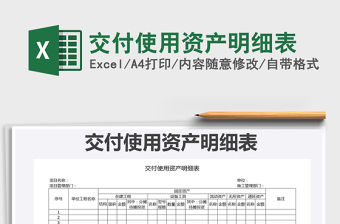 2021年交付使用資產(chǎn)明細(xì)表