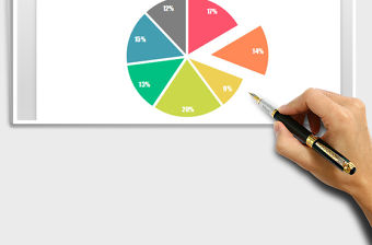 2021年小清新彩色分離式餅圖 占比分析財務營銷