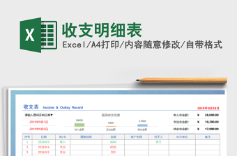 2021年收支明細(xì)表