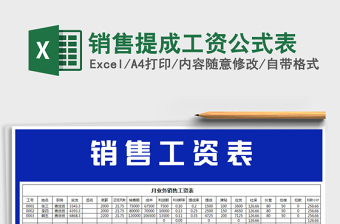 2021年銷售提成工資公式表