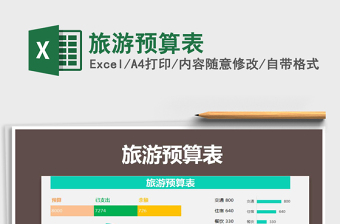 2021年旅游預(yù)算表