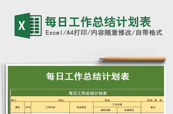 2021年每日工作總結(jié)計劃表