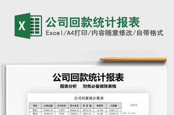 2021年公司回款統計報表