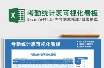 2021年考勤統(tǒng)計(jì)表可視化看板