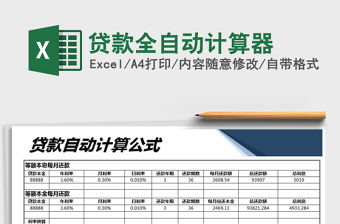 2021年貸款全自動(dòng)計(jì)算器