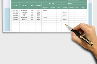 2021年現金出納表(月份匯總)